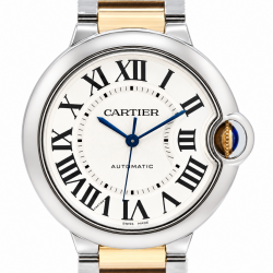 Cartier Ballon Bleu De 36MM W2BB0012 Two-Tone White Dial Watch